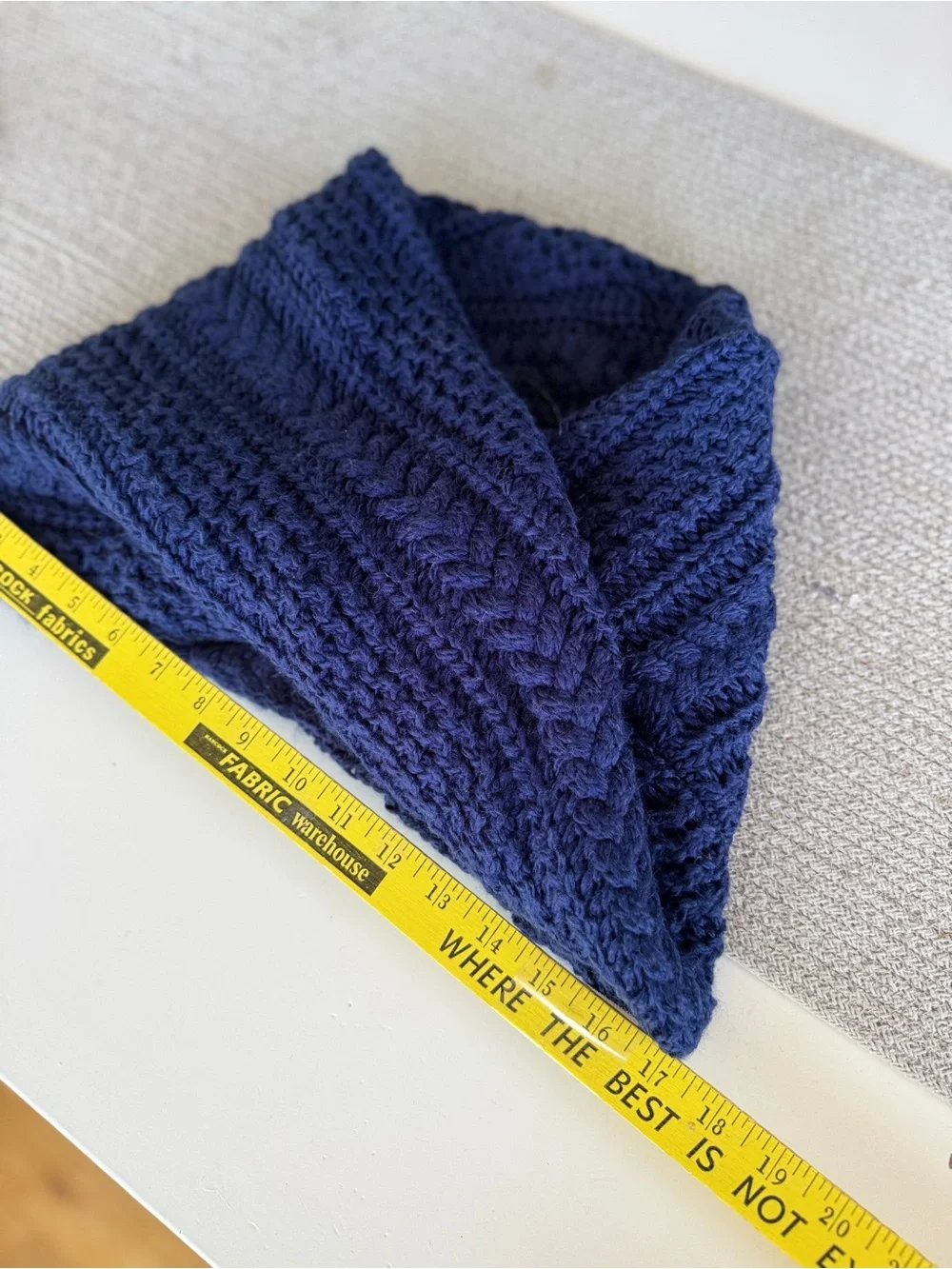 GAP Cobalt Blue Chunky Knit Infinity Scarf